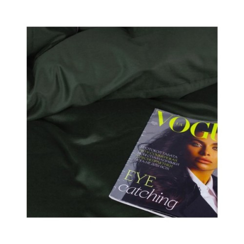 Постільна білизна MirSon Сатин Imperial Satin Emerald 220х240 King Size (2200008576233)