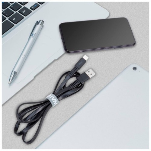 Дата кабель USB 2.0 AM to USB-C 1.2m black RivaCase (PS6002 BK12)