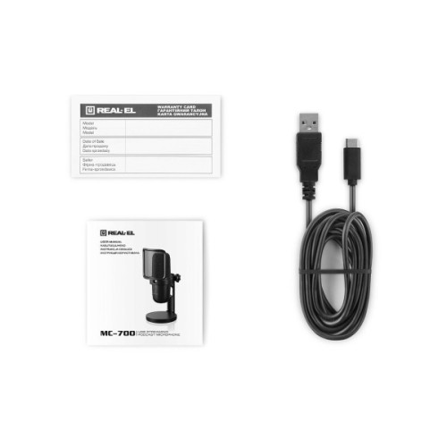 Мікрофон REAL-EL MC-700 Black (EL124300006)