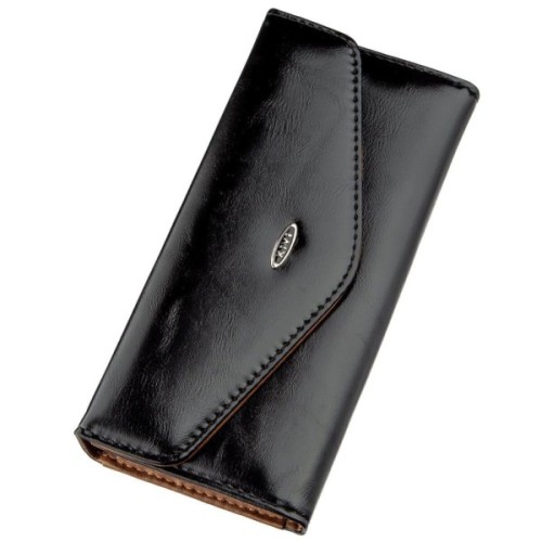 Гаманець Kivi З гладкої екошкіри Чорний (19073)