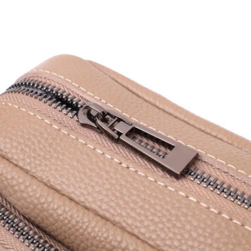 Сумка Vintage Жіноча з накладною кишенею з натуральної шкіри Бежева (22638)