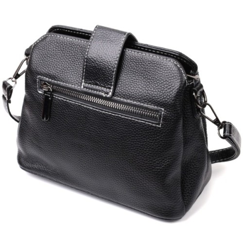 Сумка Vintage З натуральної шкіри Чорна (22415)