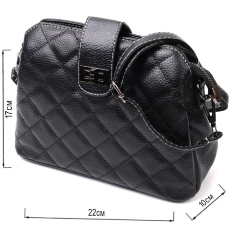 Сумка Vintage З натуральної шкіри Чорна (22415)