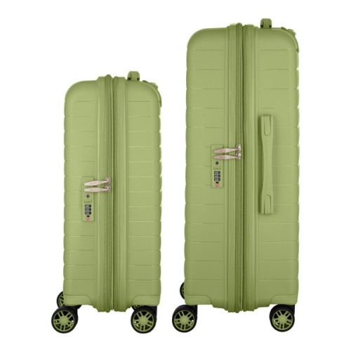 Набір валіз 2E Aero (M+S), оливково-зелені (2E-SPP-AERO-SET2-MG)