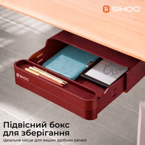 Комп'ютерний стіл Sihoo з електрорегулюванням висоти D07 1.6m Maple/White (D07B-102/D07J-102-AB)
