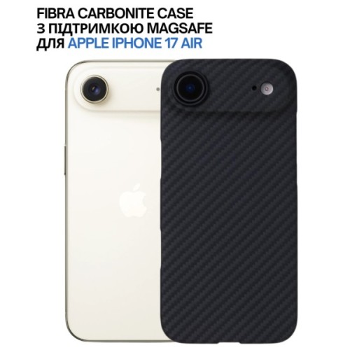 Чохол до мобільного телефона BeCover FIBRA Carbonite MagSafe Apple iPhone 17 Air Black (715407)