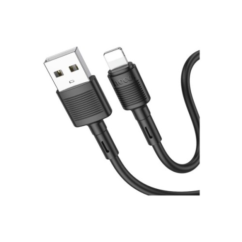 Дата кабель USB 2.0 AM to Lightning 1.0m 2.4A X83 black HOCO (6931474770868)