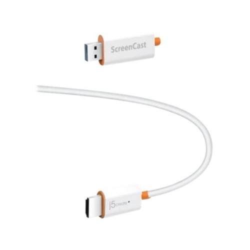 Адаптер J5create Wireless1080p AirPlay/Miracast/Chromecast up to 15m white (JVAW56-N)