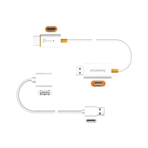 Адаптер J5create Wireless1080p AirPlay/Miracast/Chromecast up to 15m white (JVAW56-N)