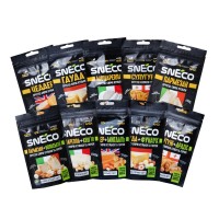Сир сушений snEco Набір з 10 видів: Small 5 упаковок по 14 г + Мікс з горіхами 5 упаковок по 20 г (4823095054989)