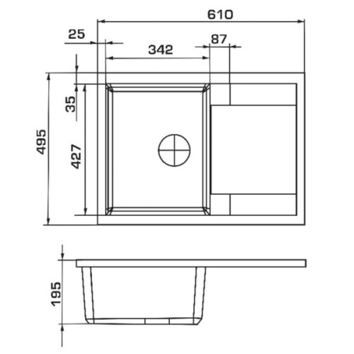 Мийка кухонна GRANADO ALTEA gris (gr1308)