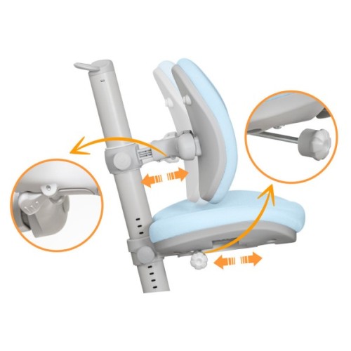 Дитяче крісло Mealux Ortoback Duo Plus Blue (Y-510 KBL Plus)