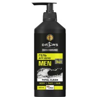 Гель для душу Dalas Cosmetics Total Clean 3 в 1 Для чоловіків 500 г (4823128000334)