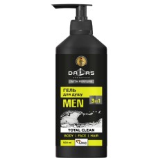 Гель для душу Dalas Cosmetics Total Clean 3 в 1 Для чоловіків 500 г (4823128000334) Гель для душу Dalas Cosmetics Total Clean 3 в 1 Для чоловіків 500 г (4823128000334)