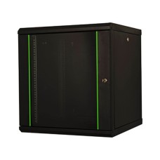 Шафа настінна Lande Proline 7U 19" 600x600, скло, чорна (LN-PR07U6060-BL-111)