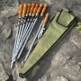 Шампур Metalzavod Набір Ліра 6/1/1 світла ручка в зеленому чохлі (N6-1-1-SHMP-LIRA-12-LT)