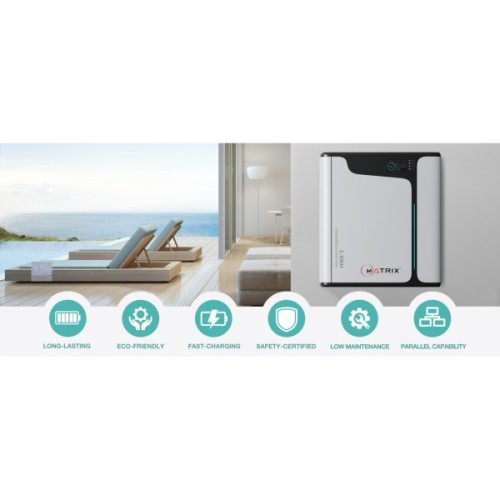 Батарея LiFePo4 Matrix 51.2V 100Ah (HS51100-W)