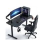 Комп'ютерний стіл GT Racer T-1452 Black (T-1452 (140x60x73) Black)