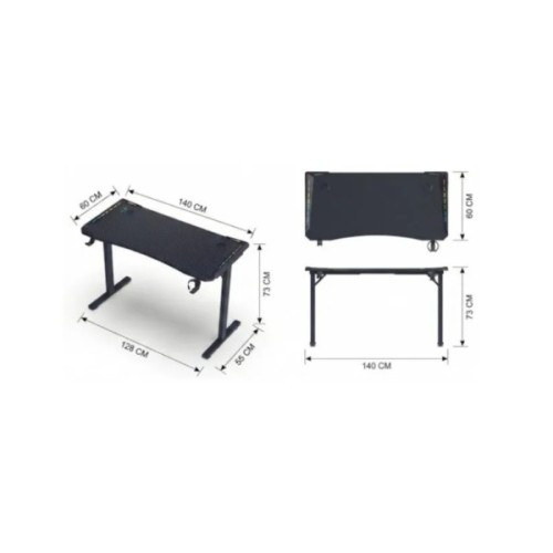 Комп'ютерний стіл GT Racer T-1452 Black (T-1452 (140x60x73) Black)
