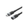 Дата кабель USB-C M/F 1.0m 100W 10Gbps 4K60Hz Vention (TRFBF)