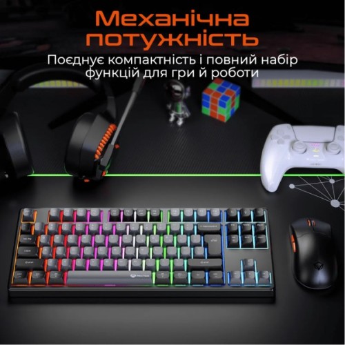 Клавіатура Meetion MK14 Bluetooth/USB Type-C Black (MT-MK14-A-RUA)