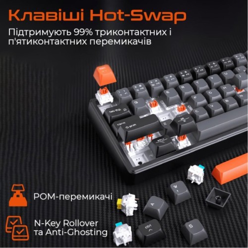 Клавіатура Meetion MK14 Bluetooth/USB Type-C Black (MT-MK14-A-RUA)