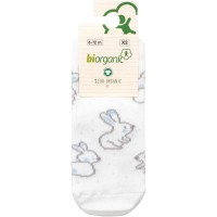 Шкарпетки дитячі Bibaby із зайчиками (68237-18-24-creamblue)