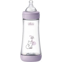 Пляшечка для годування Chicco Perfect 5 із силіконовою соскою 4+ місяців 300 мл Рожева (20235.12.40)
