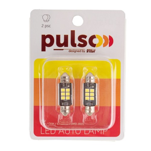 Автолампа PULSO LED C5W/36мм/CANBUS/9SMD-2835/12v/2,9W/315lm White (LP-36C5W)