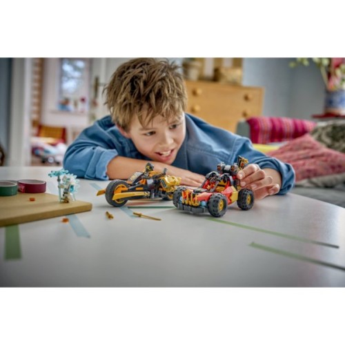 Конструктор LEGO NINJAGO Комбіновані транспортні засоби Кая та Коула (71864)