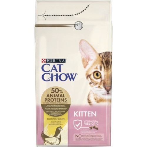 Сухий корм для кішок Purina Cat Chow Kitten з куркою 1.5 кг (5997204513984)