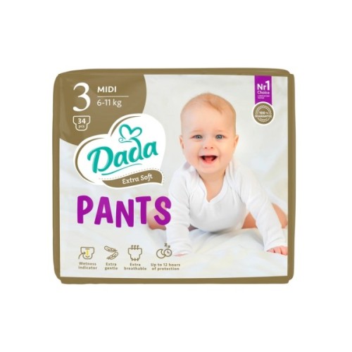 Підгузки Dada Extra Soft 3 Midi (6-11 кг) 34 шт (4820174980672)