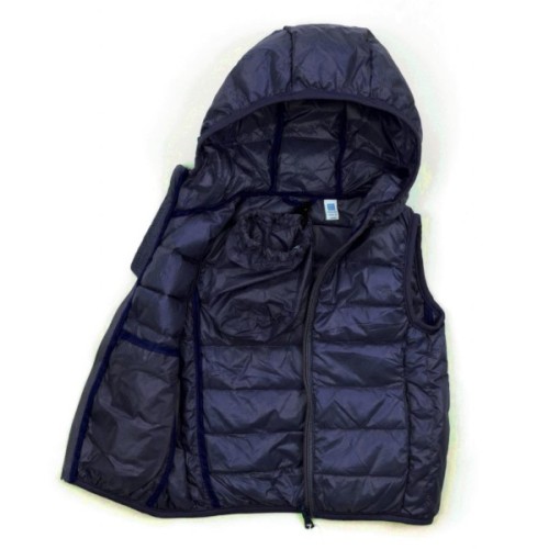 Жилет дитячий Kurt пуховий з капюшоном (V-HT-580T-98-blue)