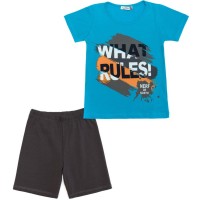 Піжама дитяча Matilda "WHAT RULES!" (M12264-4-140B-blue)