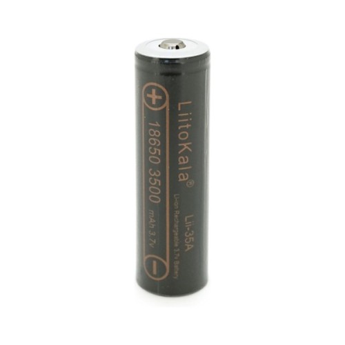 Акумулятор 18650 3500mah (3300-3500mah), 3.7V(2.75-4.2V), Black Liitokala (Lii-35A-JT)