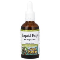 Вітамінно-мінеральний комплекс Natural Factors Водорості у краплях, 800 мкг, Liquid Kel, 50 мл (NFS-02909)