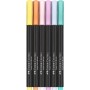 Фломастери Faber-Castell пензлики Black Edition Pastel пастельних кольорів, 6 кольорів (32357)