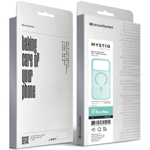 Чохол до мобільного телефона Armorstandart Mystiq MagCase Apple iPhone 17 Pro Max Turquoise (ARM91608)