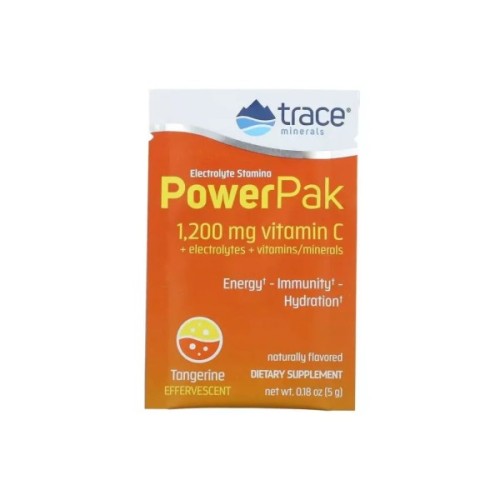Вітамінно-мінеральний комплекс Trace Minerals Електроліти, смак мандарину, Electrolyte Stamina PowerPak, 30 пакето (TMR-00349)