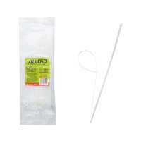 Стяжка Alloid 2.5х200мм, пластик, 100шт./уп., білий (PC-25200W)