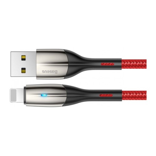 Дата кабель USB 2.0 AM to Lightning 2.0m 2.4A red Baseus (CALSP-C09)