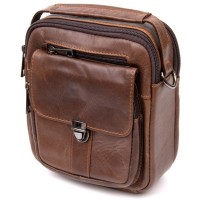 Сумка Vintage На два відділення Коричнева (20396)