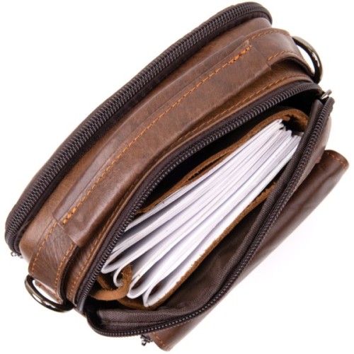 Сумка Vintage На два відділення Коричнева (20396)