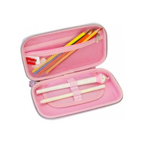 Пенал Cool For School з тисненням 1 відділення Пурпурний (QT-5781-Blue)