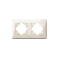 Рамка Videx BINERA кремова 2 пости (VF-BNFR2H-CR)