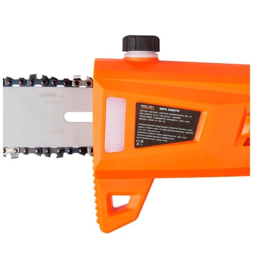 Ланцюгова пила SEQUOIA висоторіз з телекскопом. штангою, 20 В, 4Ah, шина 20 см (SBPS2008TO-EV)