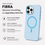 Чохол до мобільного телефона BeCover FIBRA Silicone OmniMag Apple iPhone 16 Pro Max Light Blue (716237)