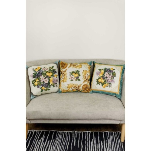 Наволочка Прованс гобеленова 45х45см Verna Фрукти з вензелями (4823093447325)