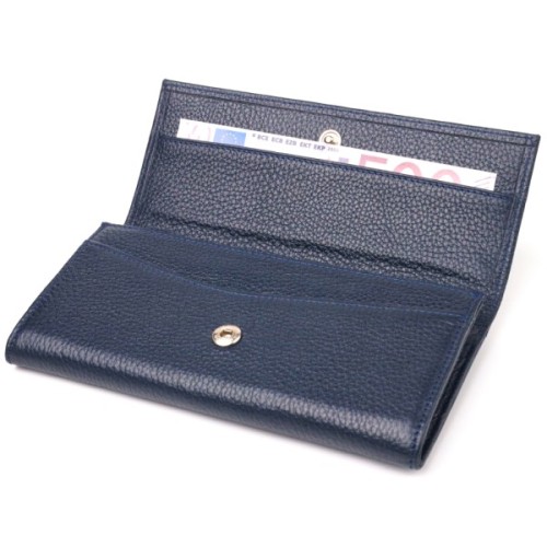 Гаманець Canpellini З натуральної шкіри Синій (21624)