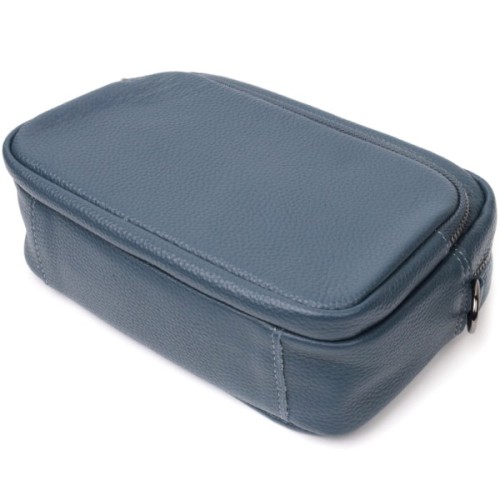 Сумка Vintage Жіноча крос-боді з натуральної шкіри Синя (22297)